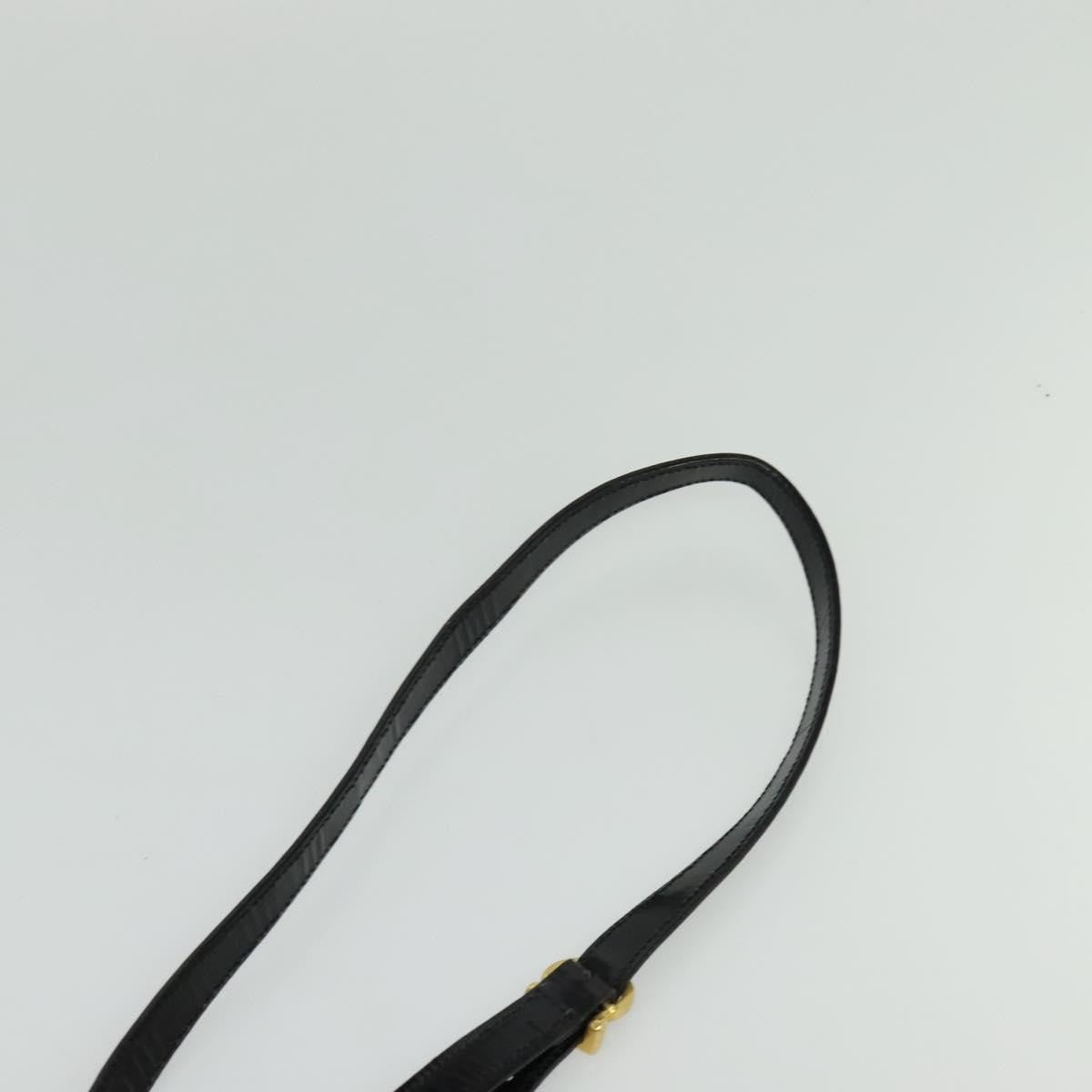 Salvatore Ferragamo Gancini Leather, Black, Leather, Shoulder Bag