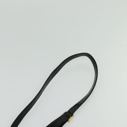 Salvatore Ferragamo Gancini Leather, Black, Leather, Shoulder Bag