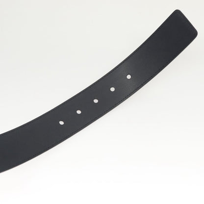 Gucci Buckle Belt Leather, Navy, Leather, Belt