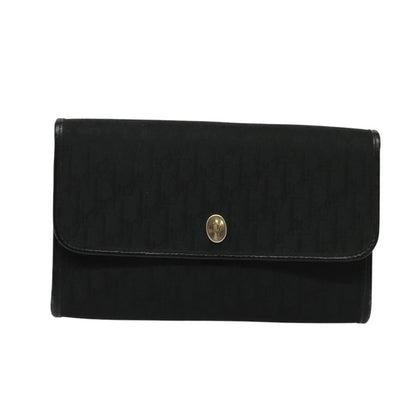 Christian Dior Vintage Trotter Flap Canvas, Black, Canvas, Shoulder Bag