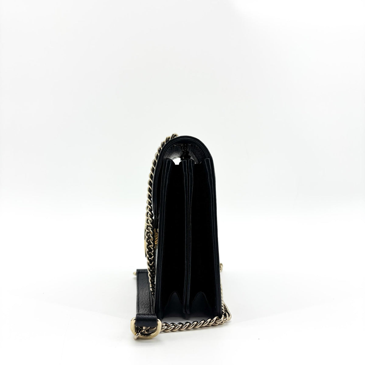 Gucci Interlocking Patent, Black, Leather, Shoulder Bag