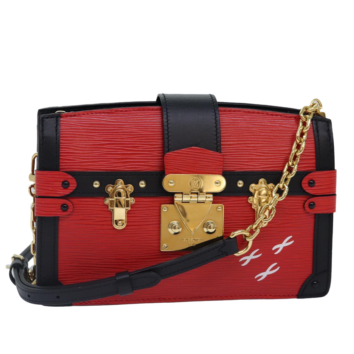 Louis Vuitton Trunk Clutch Epi Leather, Red, Leather, Shoulder Bag