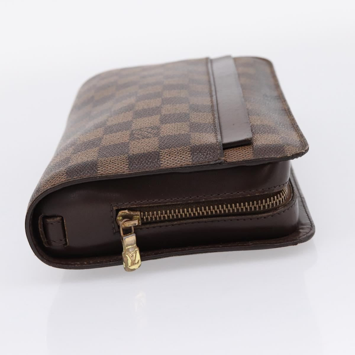 Louis Vuitton Pochette Saint Louis Damier, Brown, Canvas, Clutch