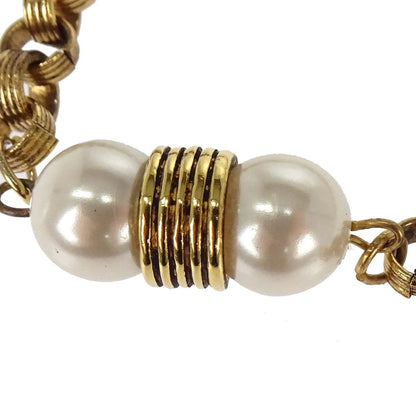 Chanel CC Necklace Faux Pearl and Metal, Multicolour, Gold Plated, Necklace
