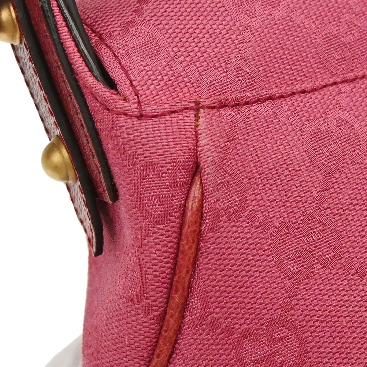 Gucci Horsebit Web Flap GG Canvas and leather, Pink, Canvas, Shoulder Bag