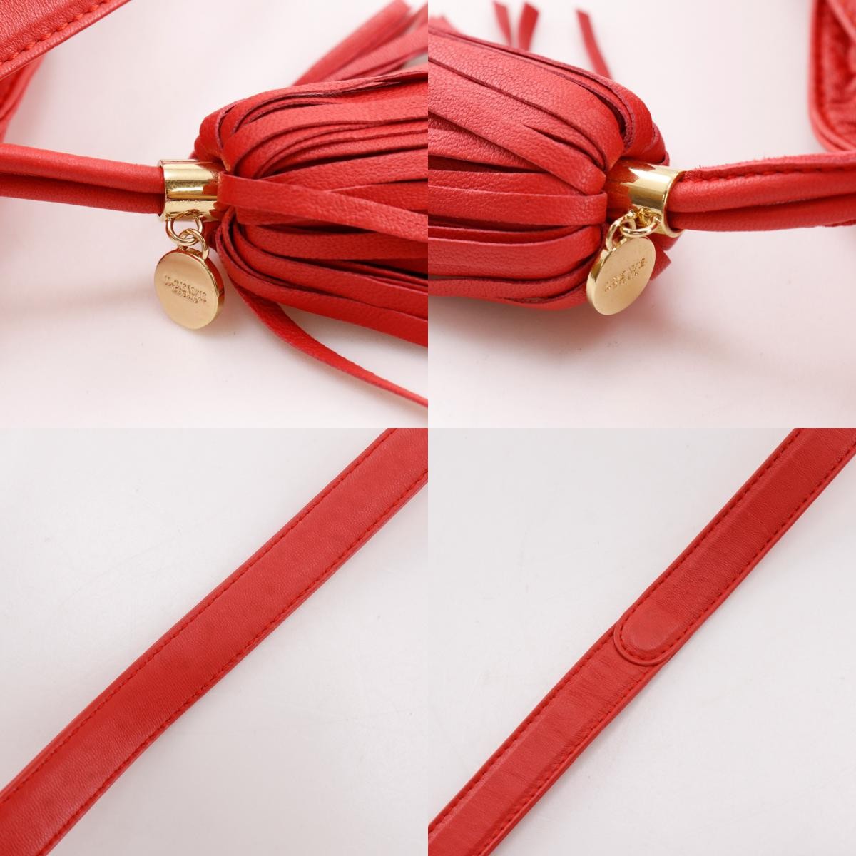 Loewe Flamenco Leather, Red, Leather, Shoulder Bag