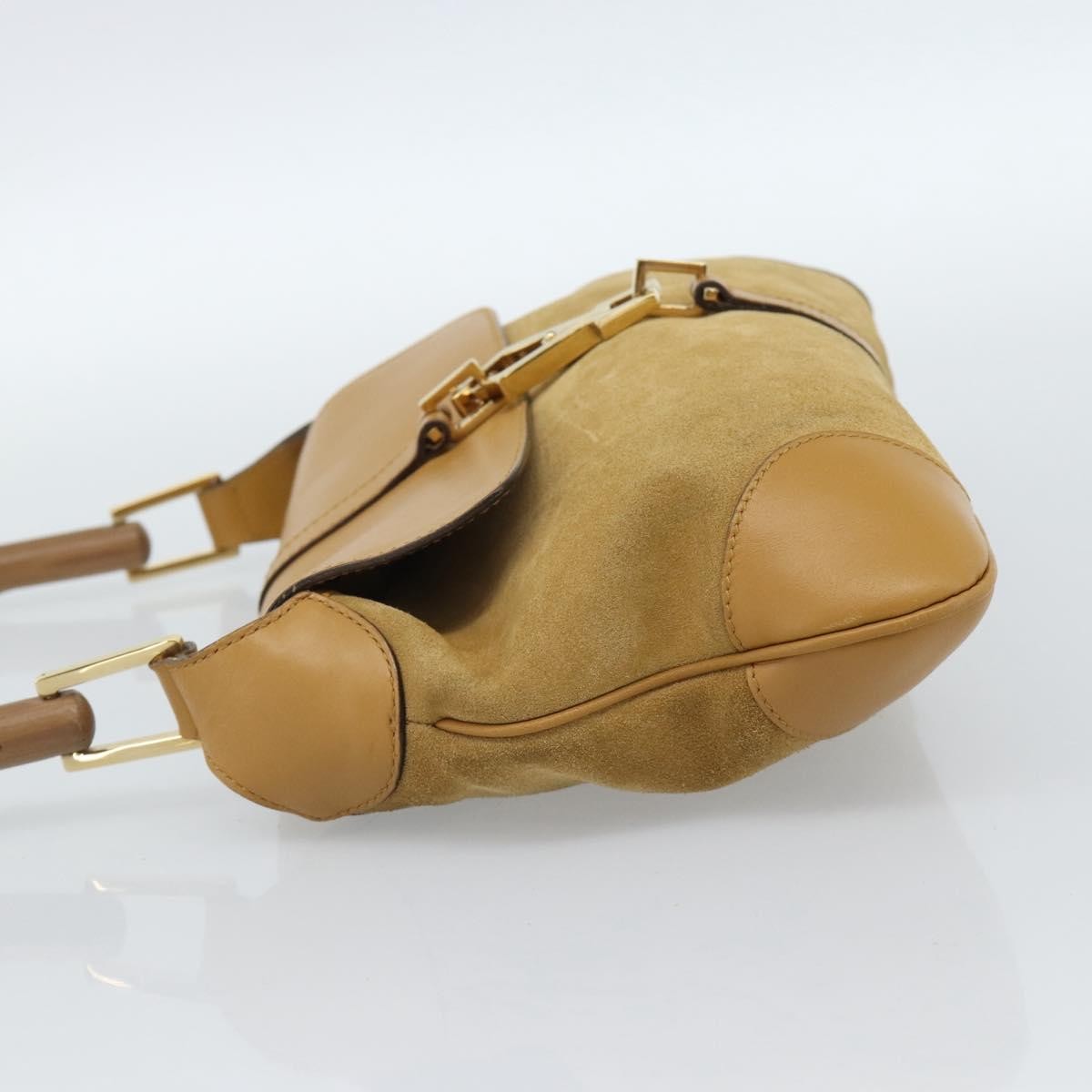Gucci Bamboo Jackie Suede, Beige, Suede, Handbag