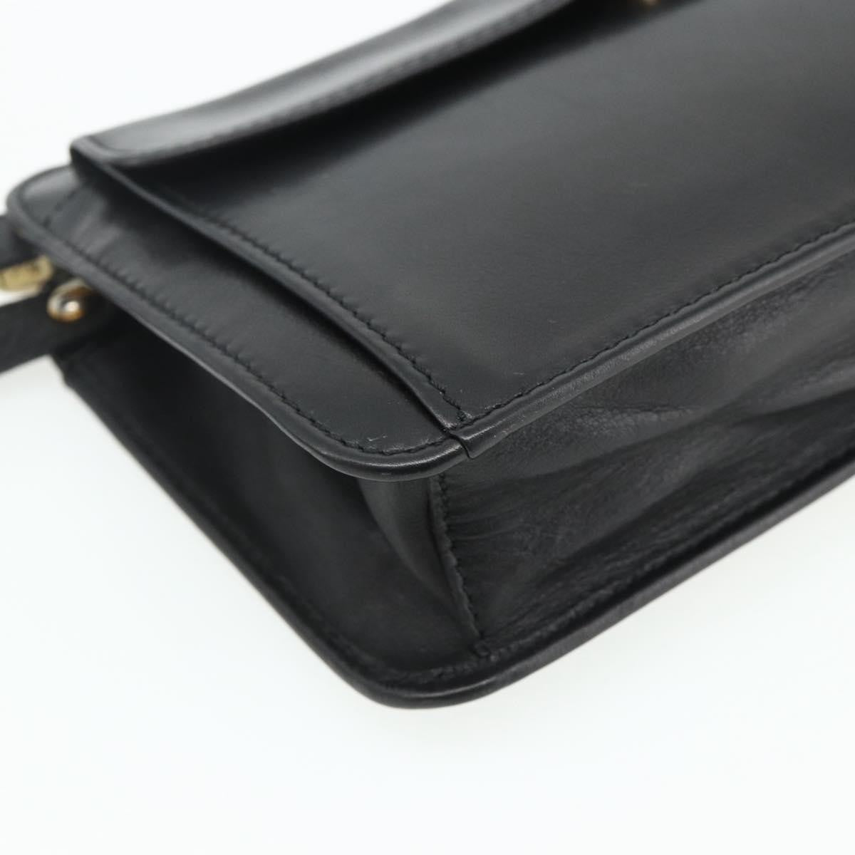 Celine Zip Clutch Leather, Black, Leather, Clutch