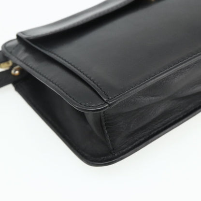 Celine Zip Clutch Leather, Black, Leather, Clutch