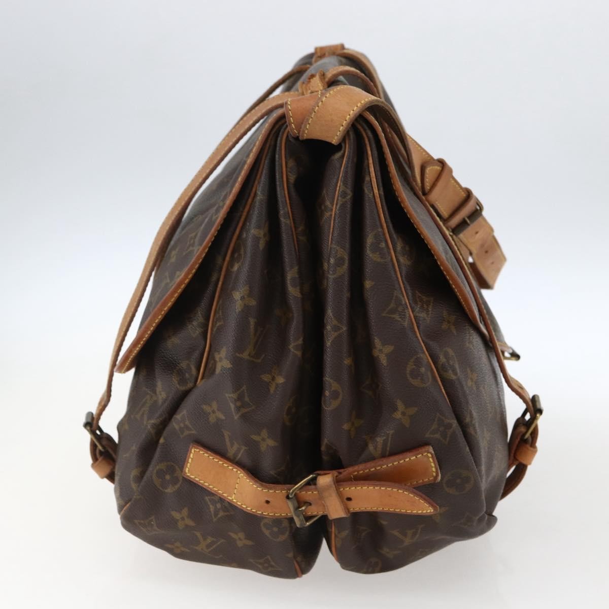 Louis Vuitton Saumur Monogram Canvas, Brown, Canvas, Shoulder Bag