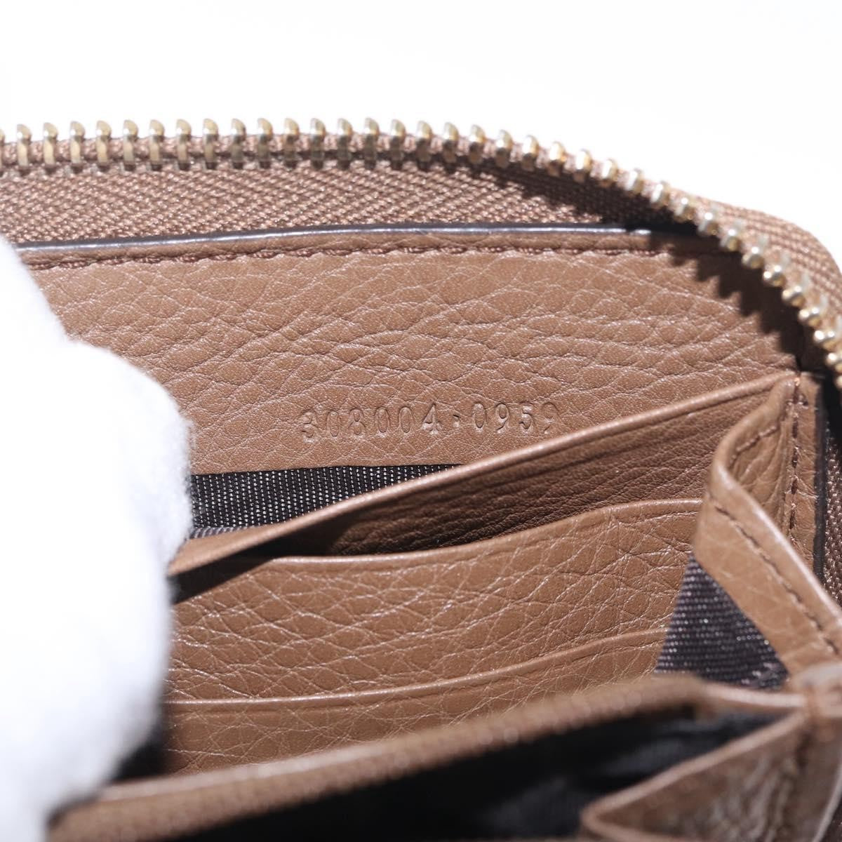 Gucci Soho Double Zip Around Leather, Brown, Leather, Wallet