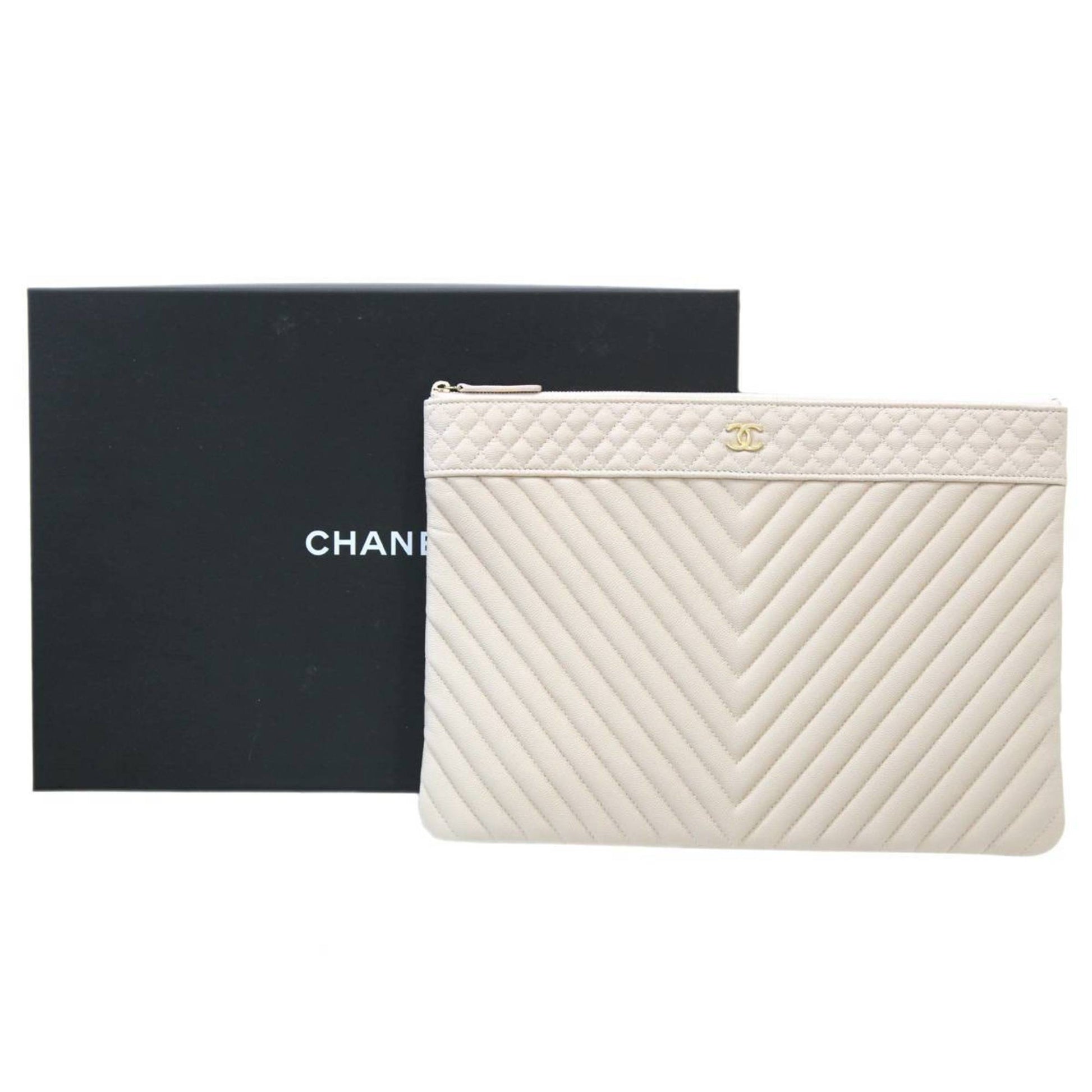 Chanel, Camel, Leather, clutch