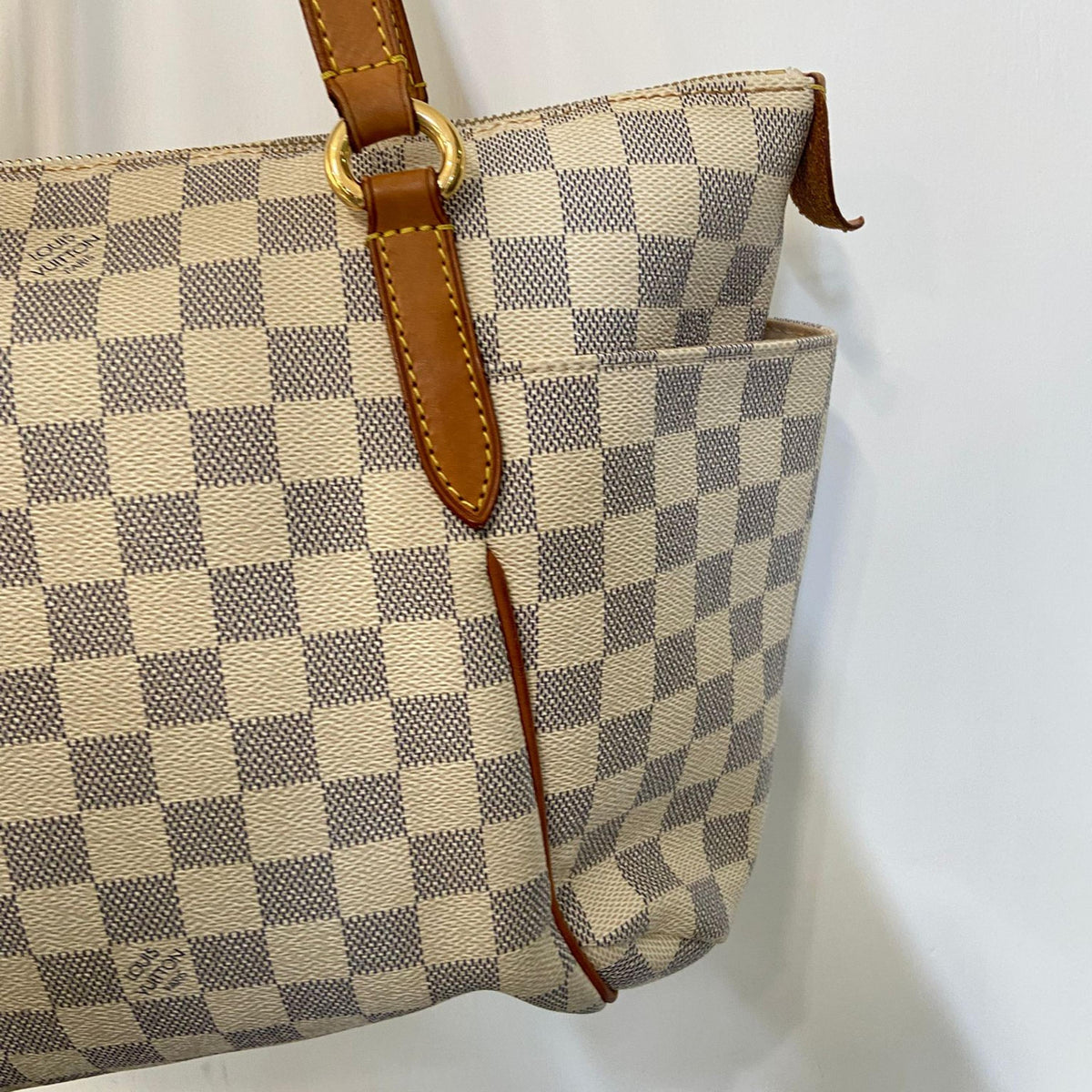 Louis Vuitton Totally Damier, Neutral, Canvas, Tote Bag