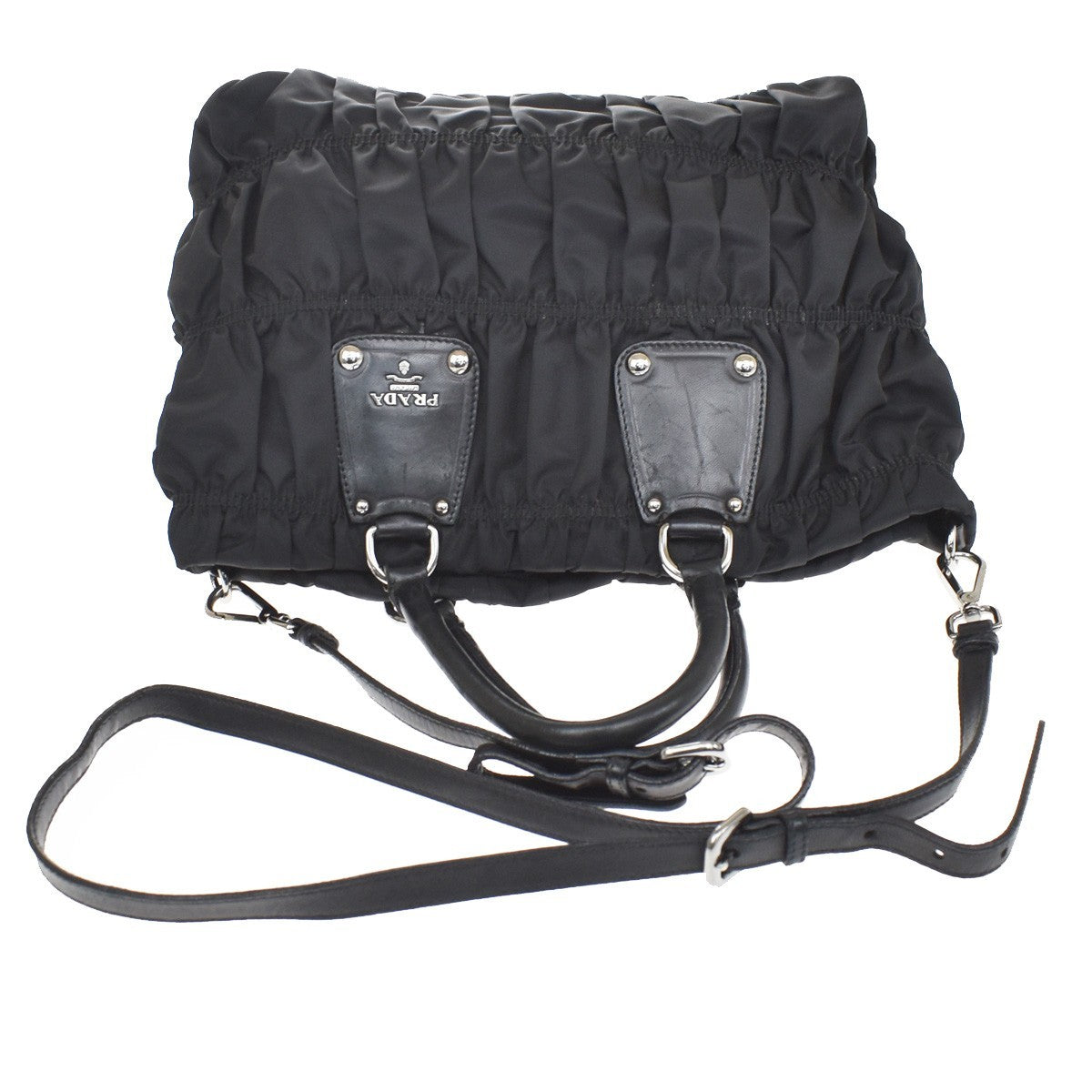 Prada Gaufre Shopping Tessuto, Black, Nylon, Tote Bag