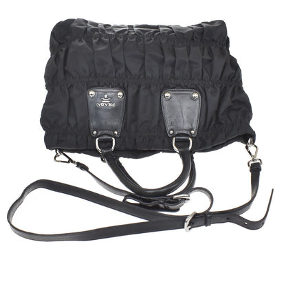 Prada Gaufre Shopping Tessuto, Black, Nylon, Tote Bag
