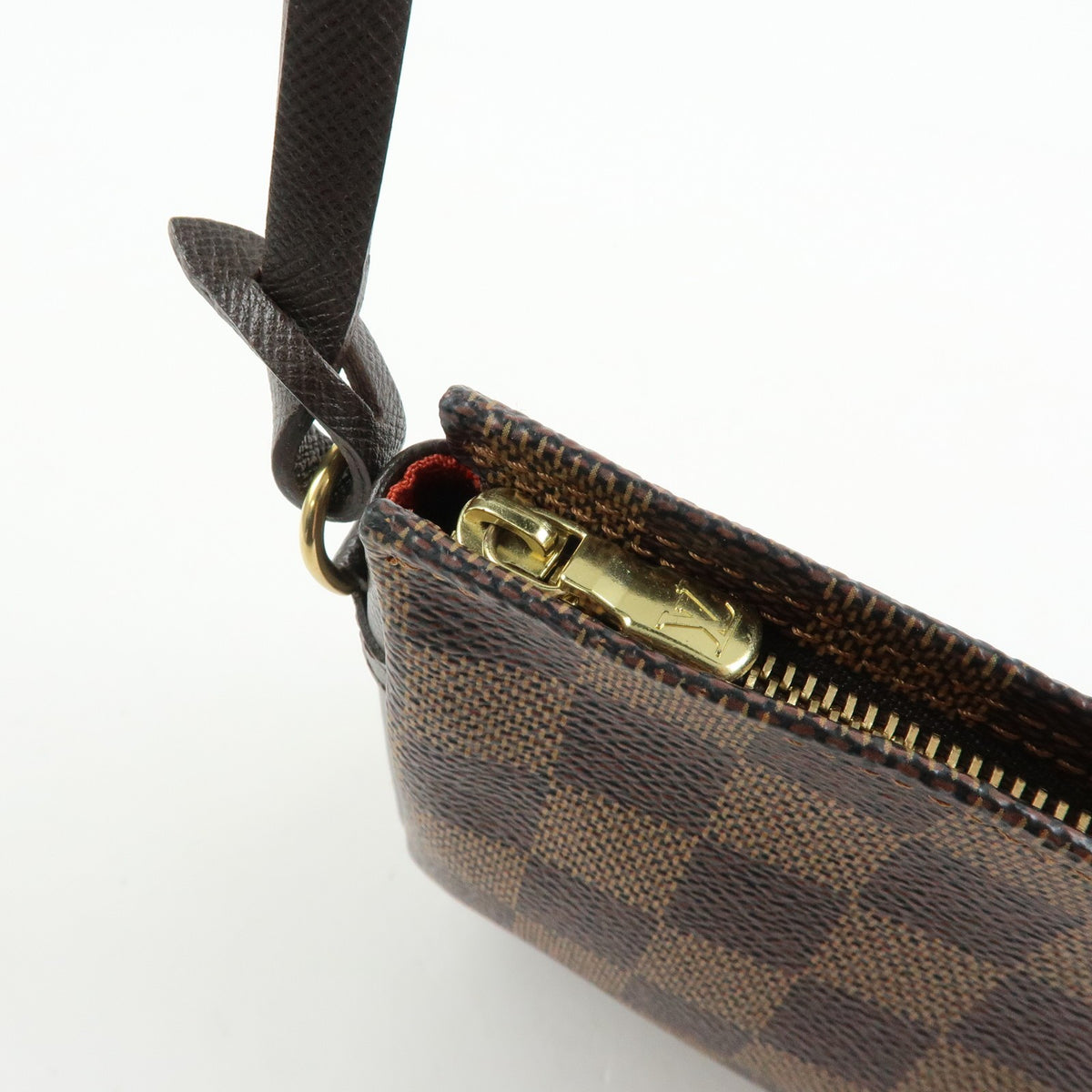 Louis Vuitton Trousse Make Up Damier, Brown, Canvas, Clutch