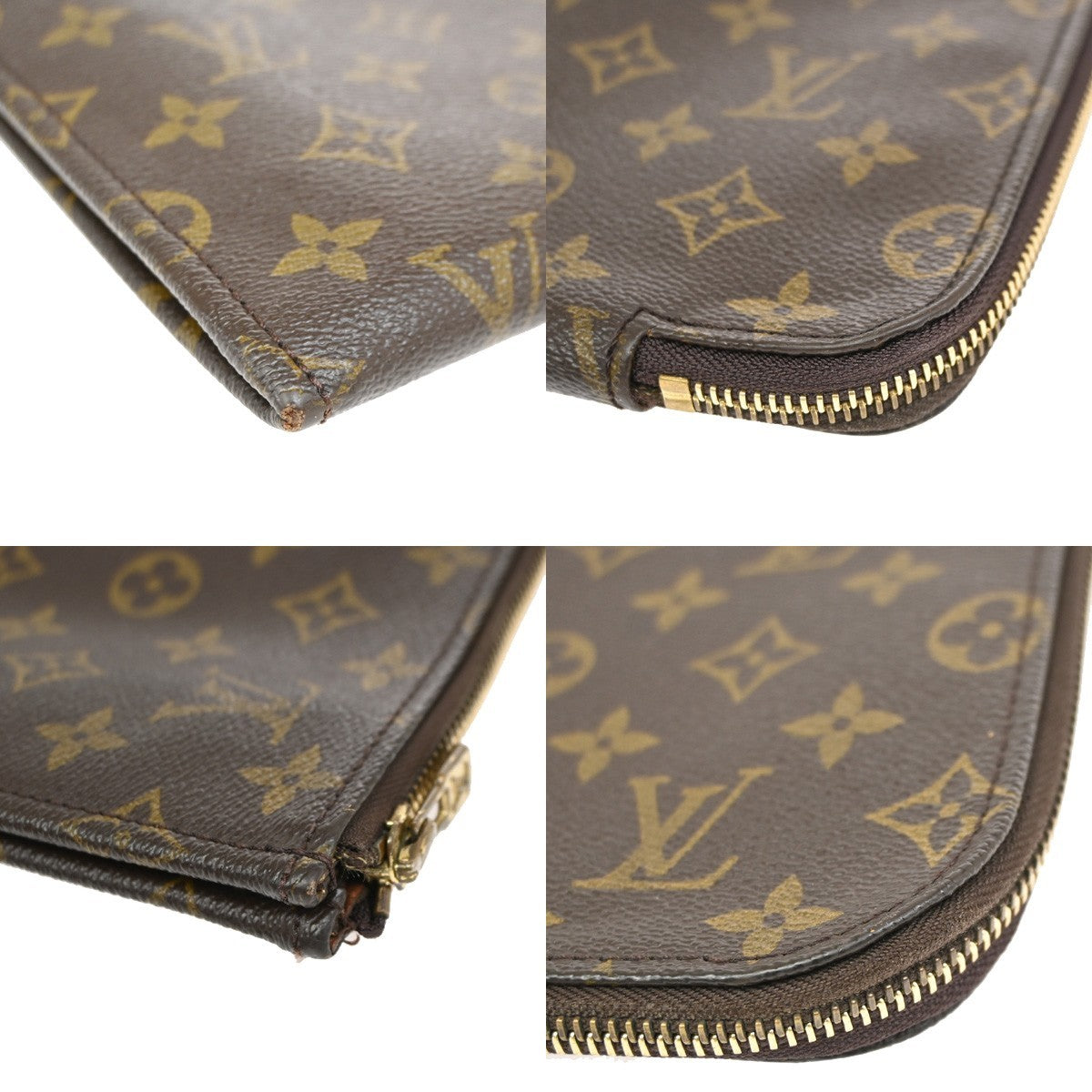 Louis Vuitton Poche Documents Monogram Canvas, Brown, Canvas, Briefcase