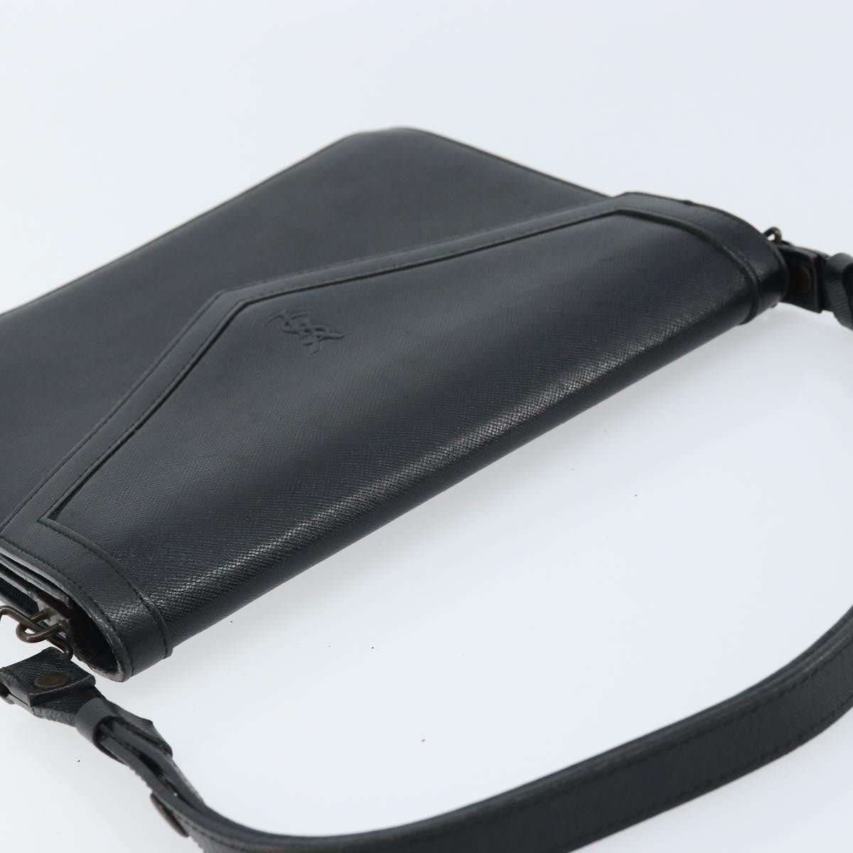 Saint Laurent Vintage Leather, Black, Leather, Handbag