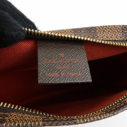Louis Vuitton Trousse Make Up Damier, Brown, Canvas, Clutch