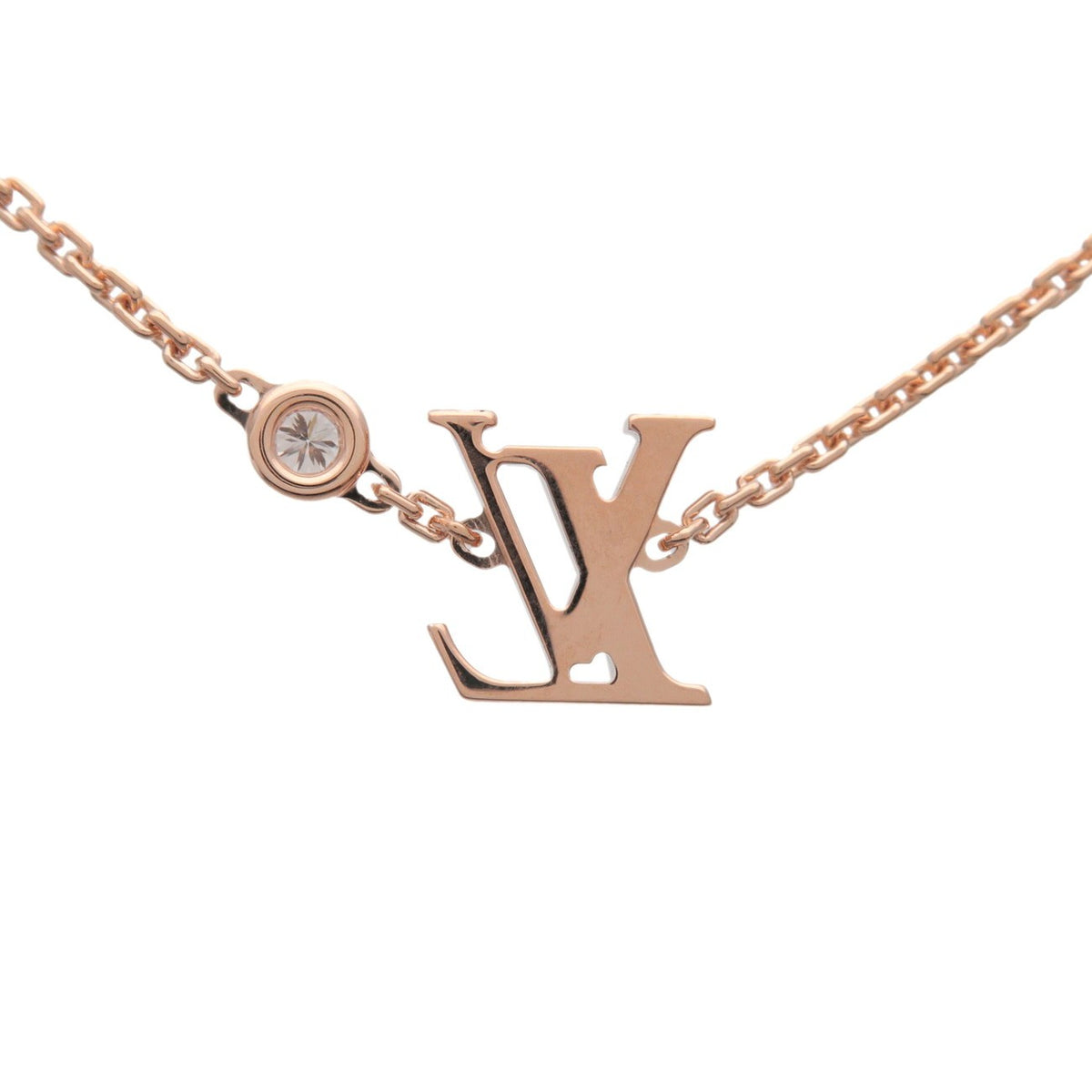 Louis Vuitton Idylle Blossom LV Pendant 18K Rose Gold with Diamond, Gold, Rose Gold, Necklace