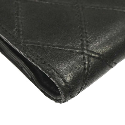 Chanel Envelope Gusset Chevron Lambskin, Black, Leather, Wallet