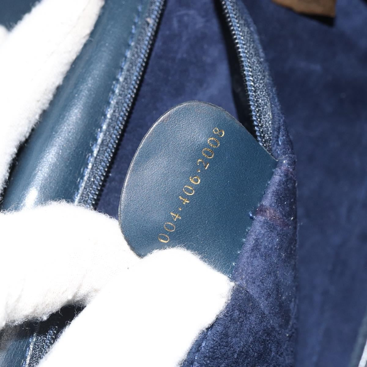 Gucci Vintage Interlocking G Flap Leather, Navy, Leather, Shoulder Bag