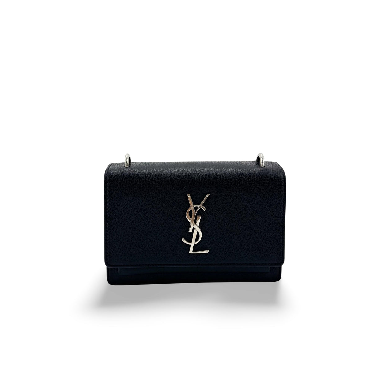 Saint Laurent Sunset Leather, Black, Leather, Crossbody Bag
