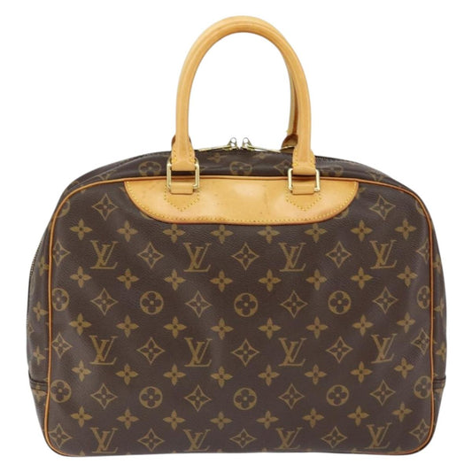 Louis Vuitton Deauville Handbag Monogram Canvas, BROWN, CANVAS, Handbag