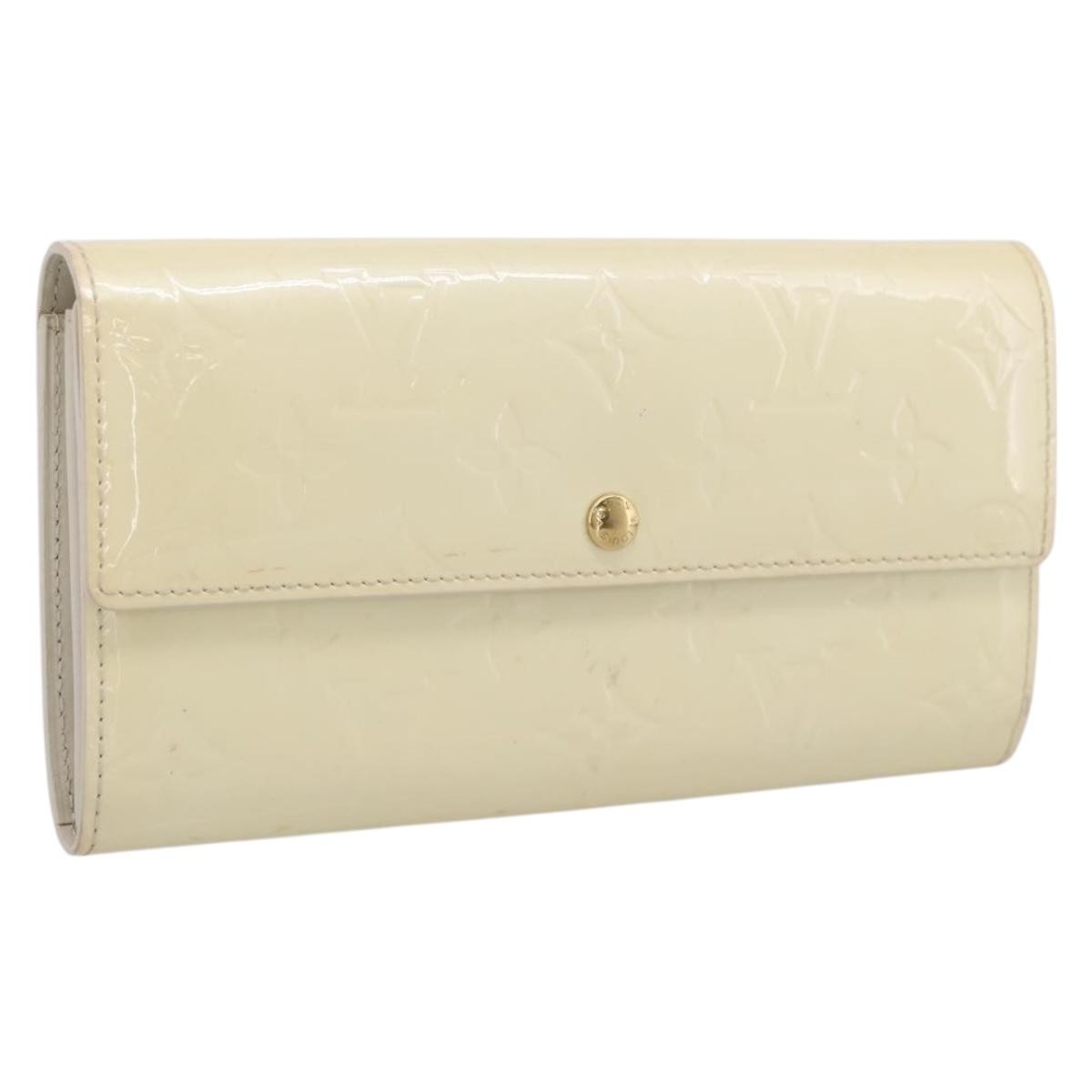 Louis Vuitton Vintage Sarah Monogram Vernis, Beige, Patent Leather, Wallet