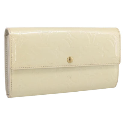 Louis Vuitton Vintage Sarah Monogram Vernis, Beige, Patent Leather, Wallet
