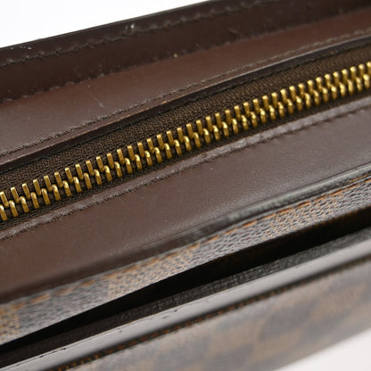 Louis Vuitton Pochette Saint Louis Damier Ebene, Brown, Canvas, Clutch