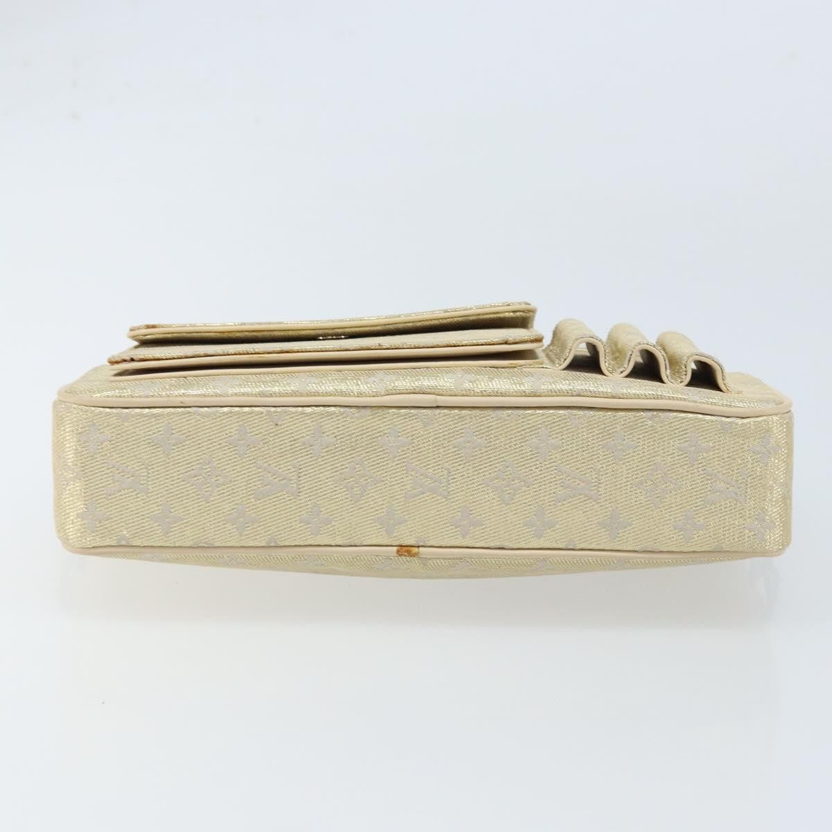 Louis Vuitton McKenna Mini Lin, Gold, Canvas, Shoulder Bag
