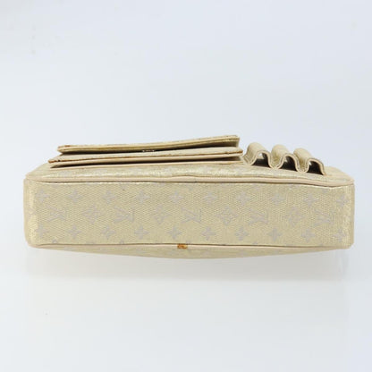 Louis Vuitton McKenna Mini Lin, Gold, Canvas, Shoulder Bag