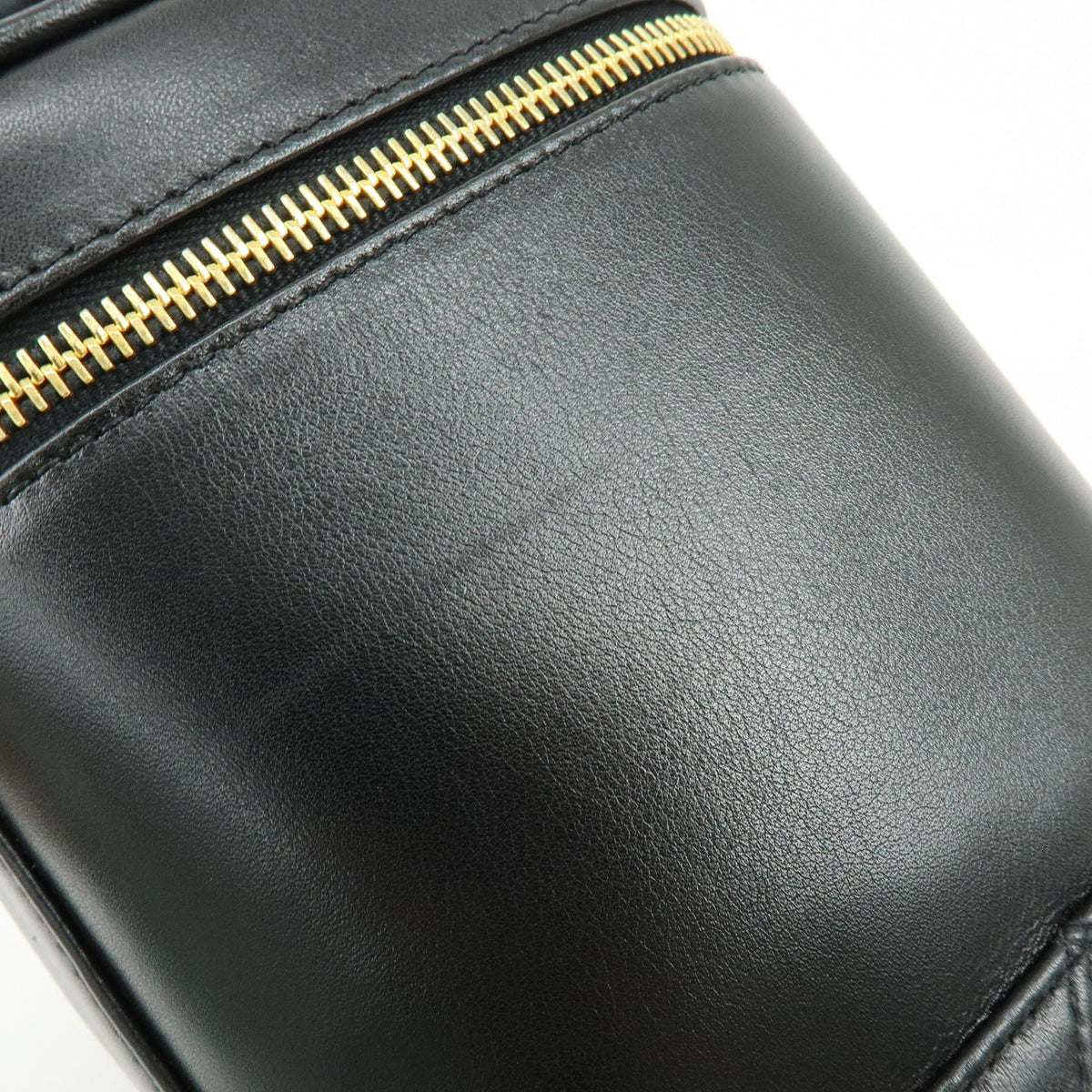 Chanel Vanity Leather, Black, Leather, Handbag