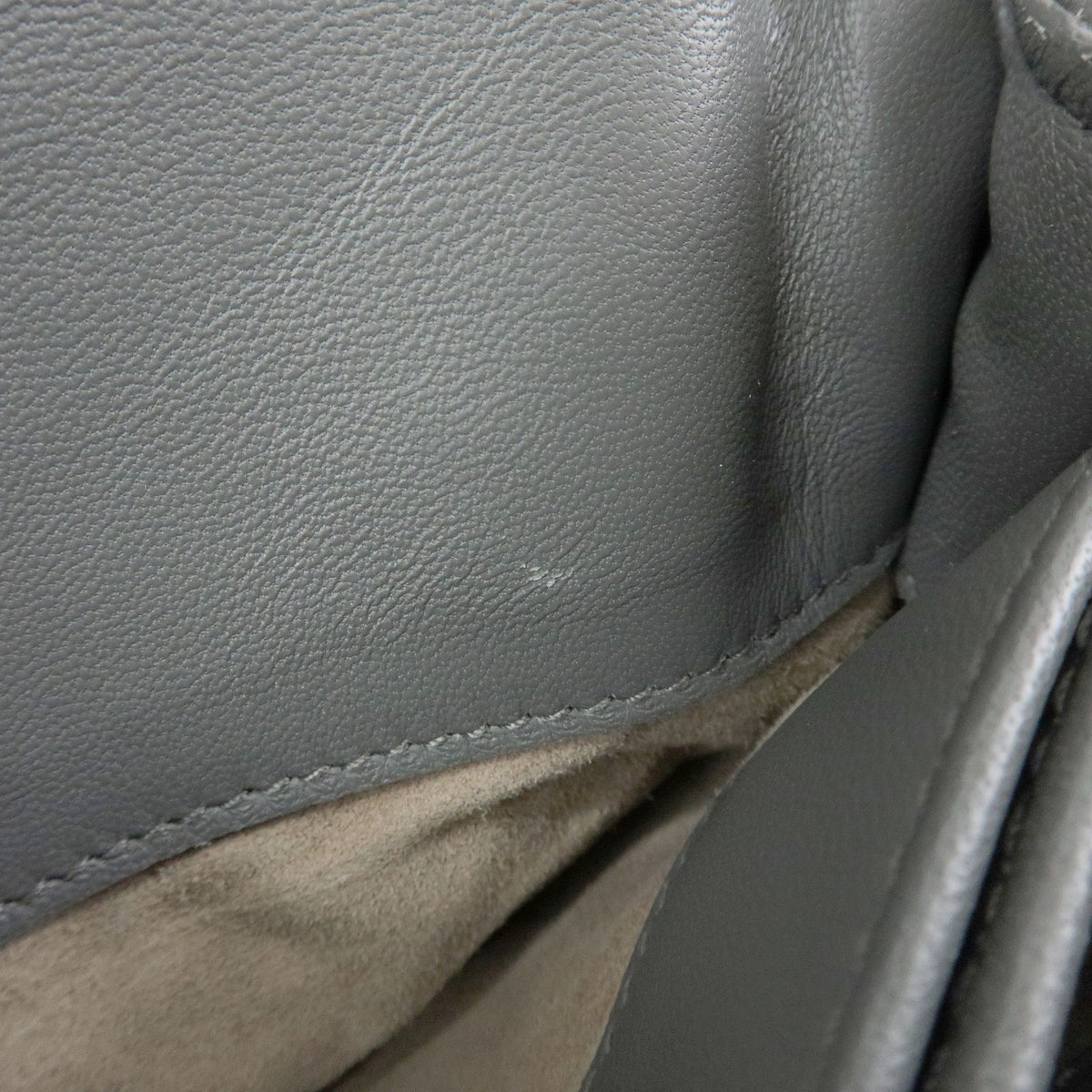 Bottega Veneta Olimpia Intrecciato Nappa, Gray, Leather, Crossbody Bag