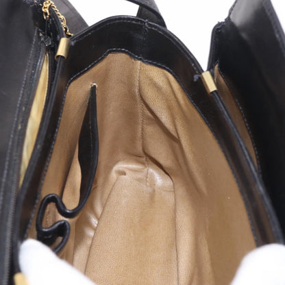 Celine Shoulder Leather, Black, Leather, Shoulder Bag