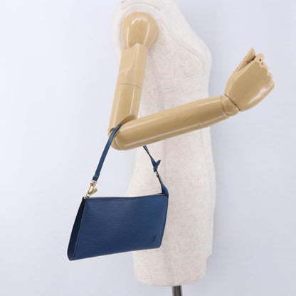 Louis Vuitton Pochette Accessoires Epi, Blue, Leather, Clutch