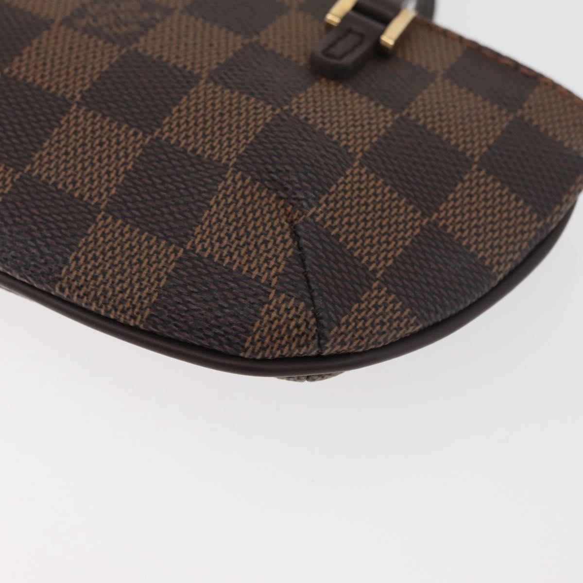 Louis Vuitton Manosque Pochette Damier, Brown, Canvas, Clutch