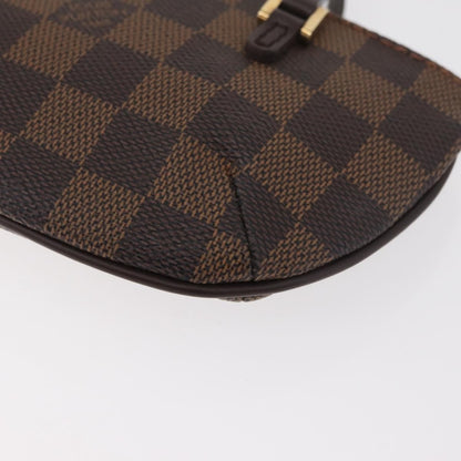 Louis Vuitton Manosque Pochette Damier, Brown, Canvas, Clutch