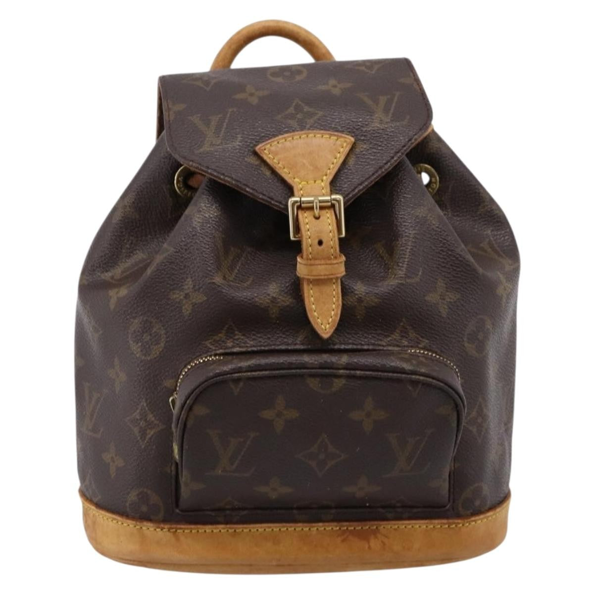 Louis Vuitton Vintage Montsouris Monogram Canvas, Brown, Canvas, Backpack