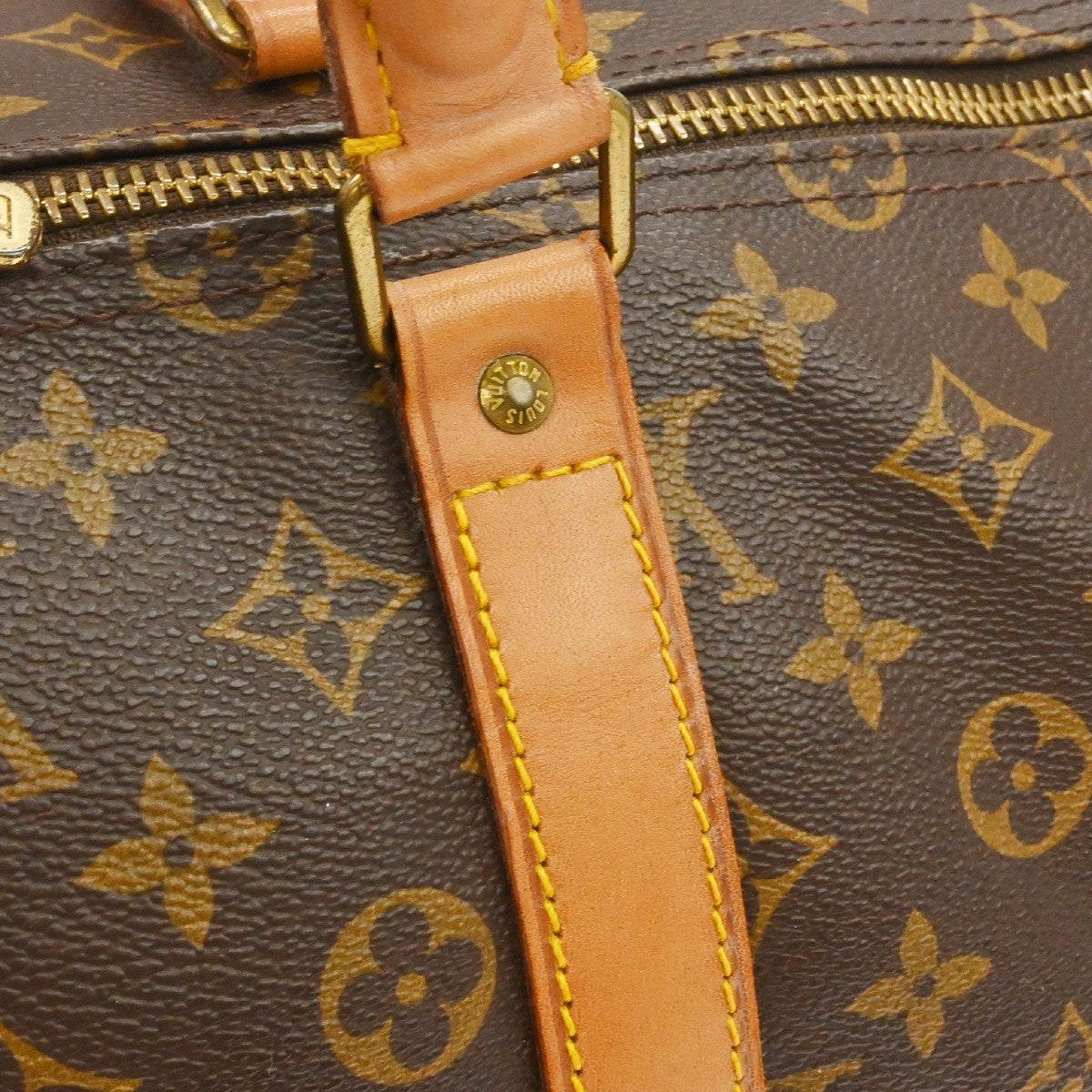 Louis Vuitton Keepall Monogram, Brown, Canvas, Travel Bag
