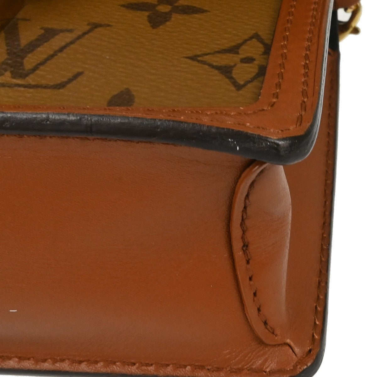 Louis Vuitton Dauphine Chain Reverse Monogram Canvas, Brown, Canvas, Shoulder Bag