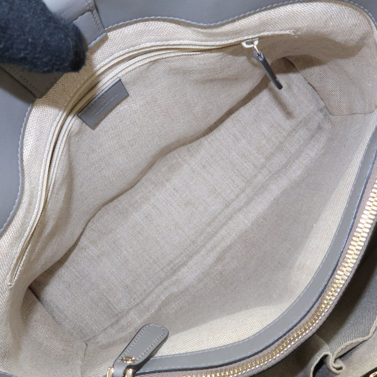Gucci Zip Pocket Soft Microguccissima Leather, Gray, Leather, Tote Bag