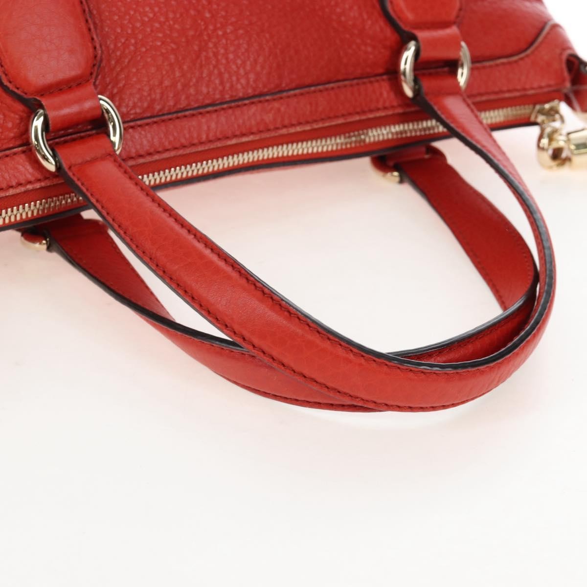 Gucci Soho Convertible Soft Top Handle Leather, Orange, Leather, Handbag