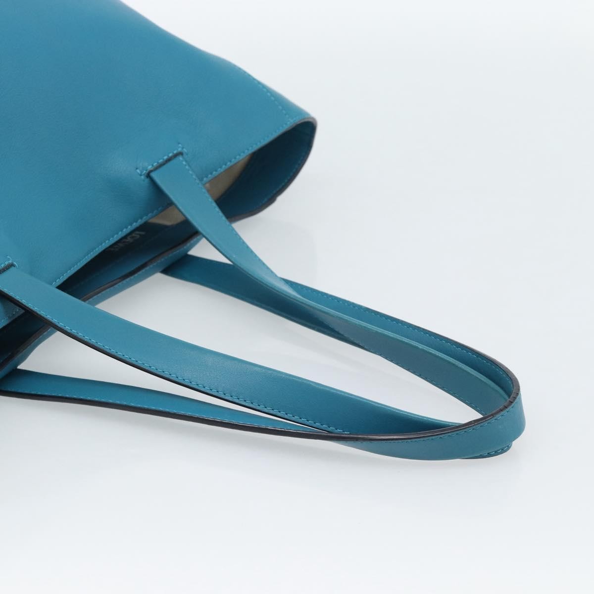 Loewe Anagram Leather, Blue, Leather, Tote Bag