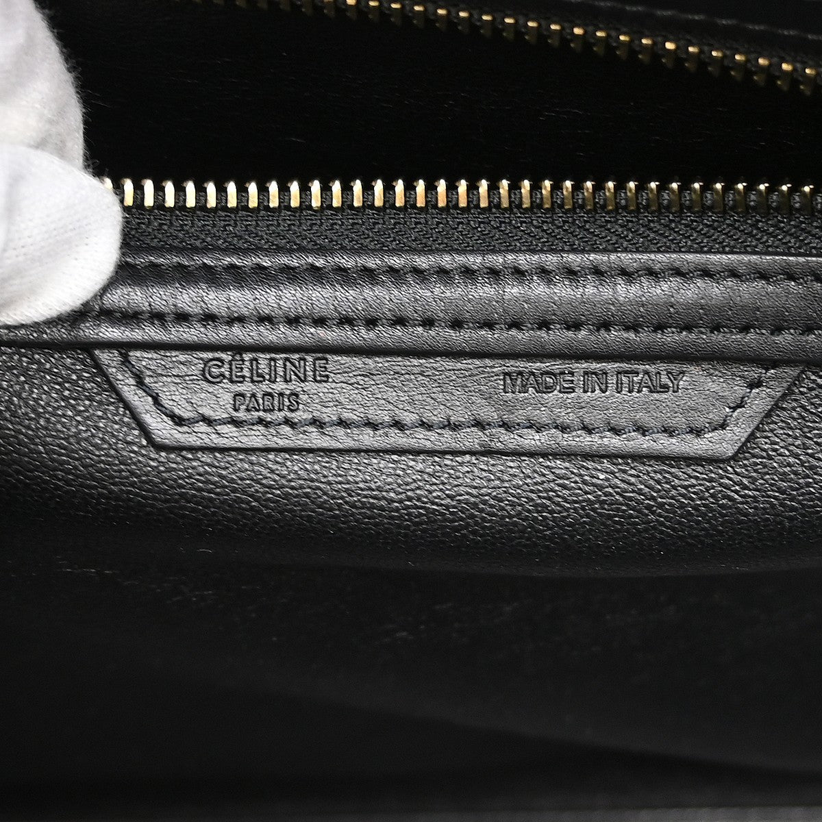 Celine Tricolor Luggage Leather, Blue, Leather, Handbag