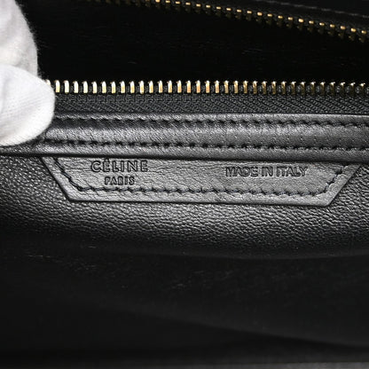 Celine Tricolor Luggage Leather, Blue, Leather, Handbag