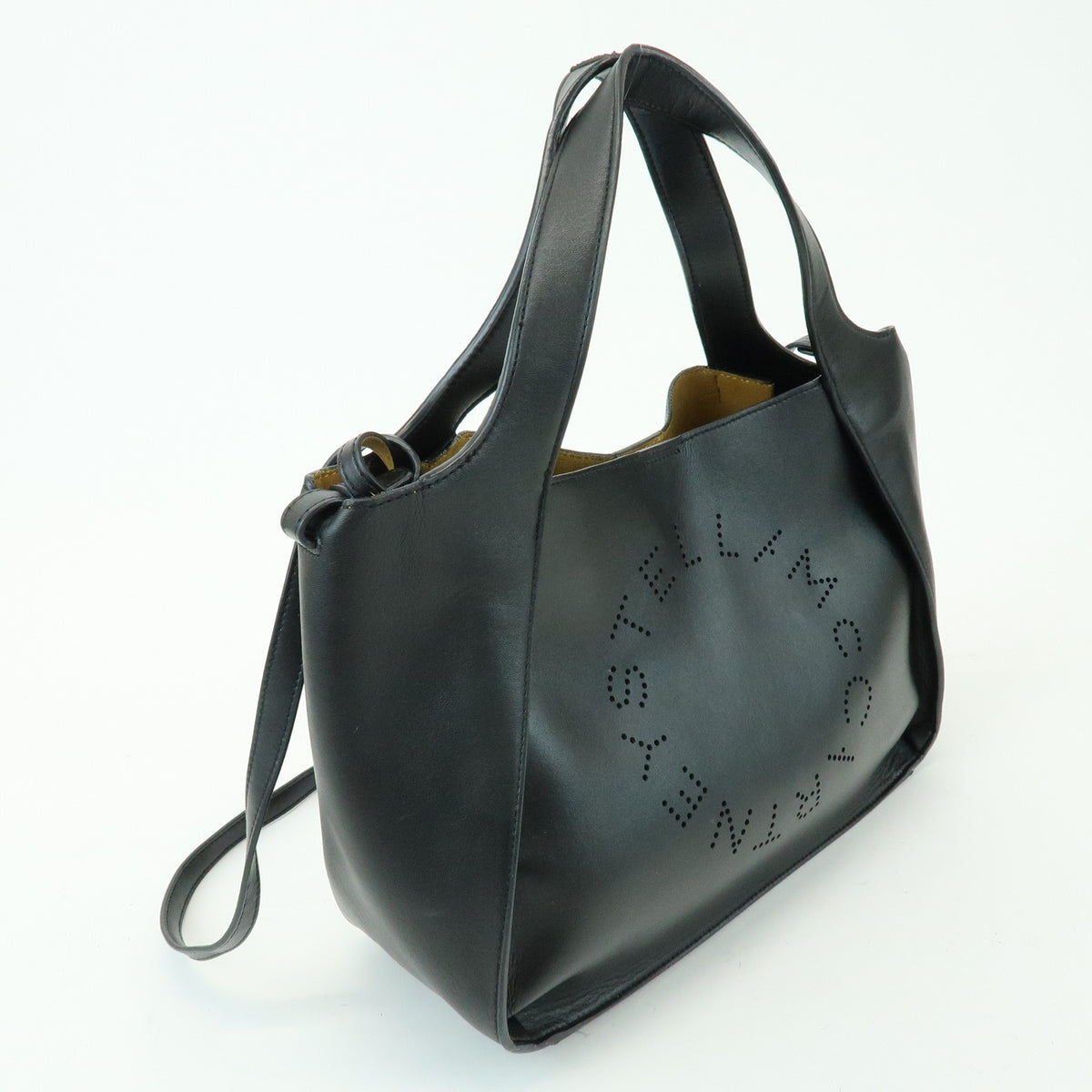 Stella McCartney Alter Faux Leather, Black, Synthetic, Tote Bag