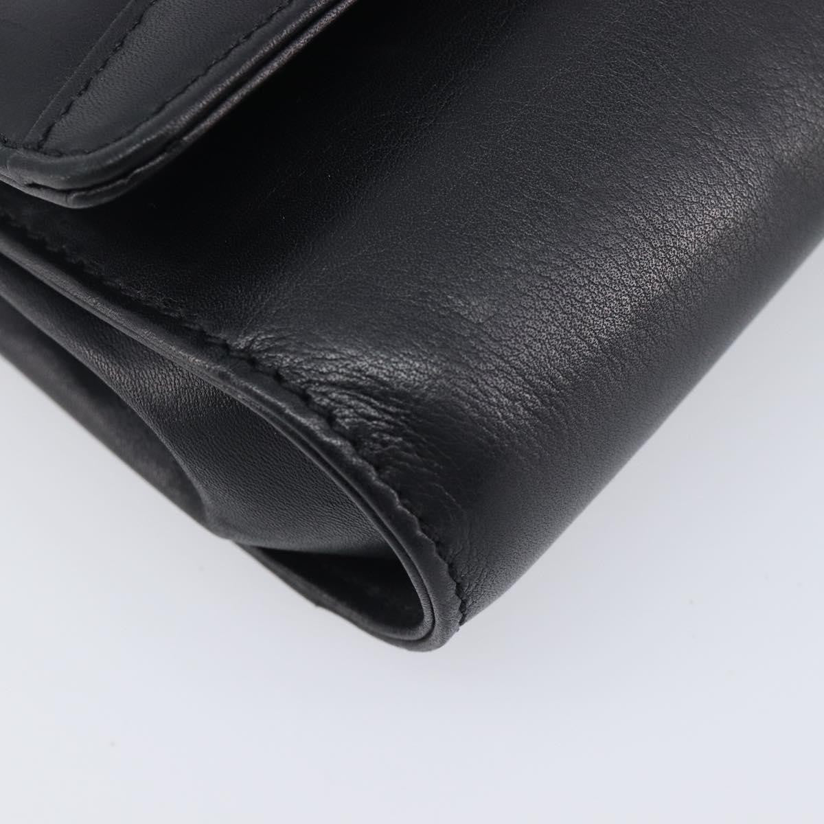 Celine Shoulder Leather, Black, Leather, Shoulder Bag