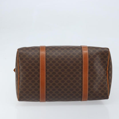 Celine Vintage Macadam Boston bag Canvas and Leather, BROWN, CANVAS, Handbag